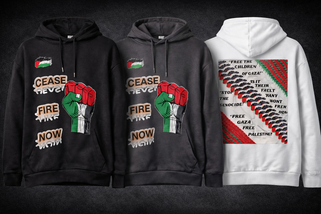 Cease Fire Now Hoodie (Front + Back Print)